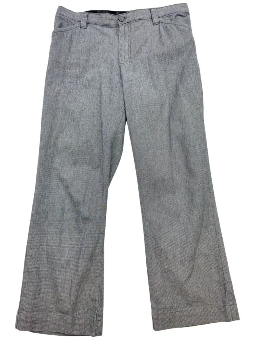 Lee Women's Comfort Waistband Straight Leg Pants Flat Front Size 14S Gray